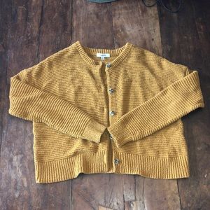 Madewell gold cardigan